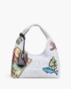 Image 1 of 4 showing The Camp Patchwork Denim Sack Bag in LIGHT WASH