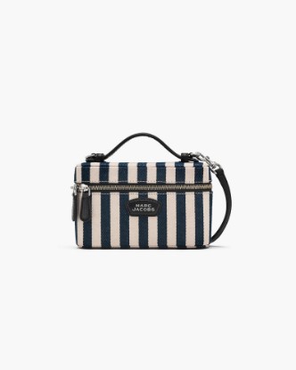 Image 1 of 4 showing The Stripe Canvas Everyday Vanity Bag in BLUE SEA MULTI