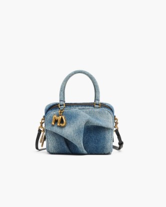 Image 1 of 4 showing The Denim Mini Wave in MEDIUM WASH INDIGO