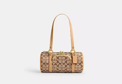 Picture of Bolsa Coach Shoulder Bag Kisslock Barrel 28