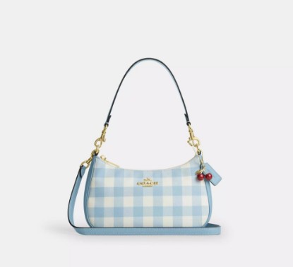 Picture of Teri Shoulder Bag With Gingham Print And Charm