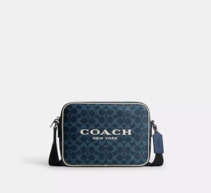 Picture of Colton Crossbody Bag 25 in Signature Canvas with Coach Graphic