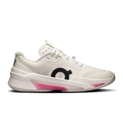 On THE ROGER Pro Fire White & Pink Women Tennis Shoes