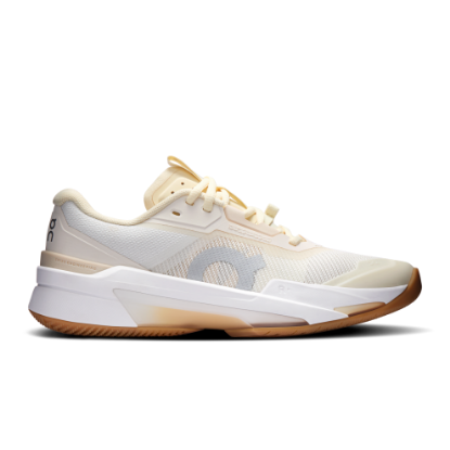 On THE ROGER Pro Fire Ivory & Sand Women Tennis Shoes