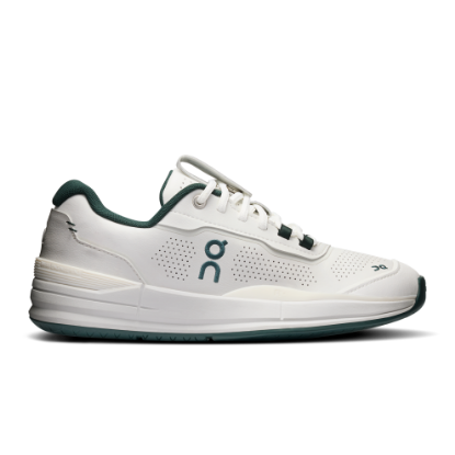 On THE ROGER Pro LDN White & Evergreen Women Tennis Shoes