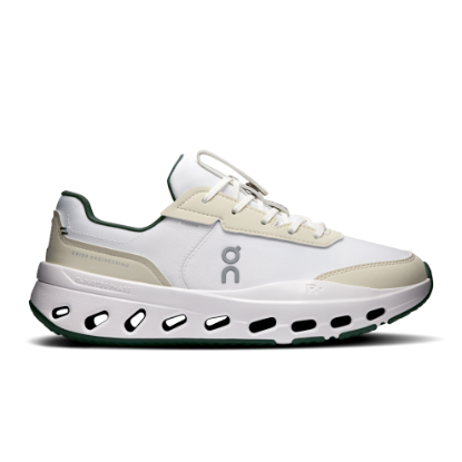 On THE ROGER Wildcard Ivory & Evergreen Women Tennis Shoes