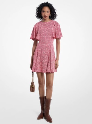 Picture of Printed Satin Crepe Mini Dress