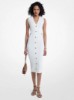 Stretch Knit Midi Dress in BONE | Michael Kors