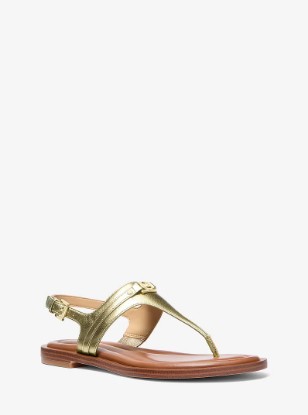 Picture of Mandy Metallic Leather T-Strap Sandal