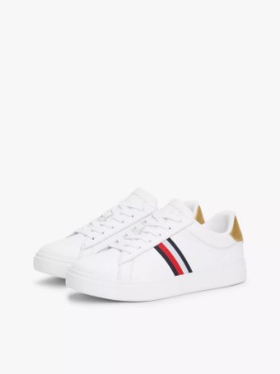 Picture of Signature Stripe Leather Court Sneaker