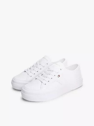 Picture of Pebbled Leather Platform Sneaker