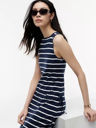 Picture of Sleeveless Side-Tie Boatneck Midi Dress