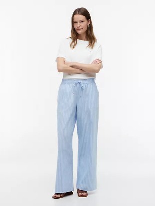 Picture of Striped Poplin Pull-On Pant