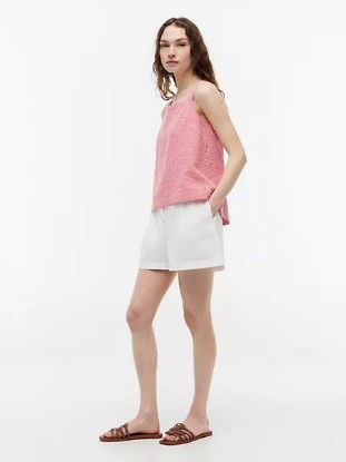 Picture of Gingham Linen-Blend Tank Top