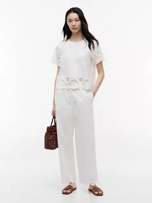 Picture of Embroidered Eyelet Poplin Top