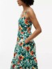 Picture of Tropical Print Tiered Linen-Blend Dress