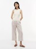 Picture of Stripe Linen-Blend Cropped Wide Leg Pant