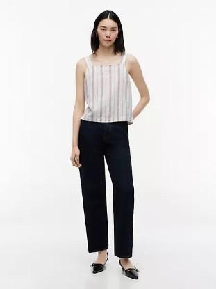 Picture of Striped Linen-Blend Tank Top