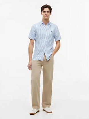 Picture of Regular Fit Striped Cotton-Linen Shirt