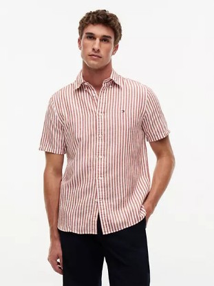 Picture of Regular Fit Striped Cotton-Linen Shirt