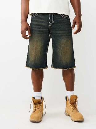 VINNY SUPER T FRAYED HEM FLAP ULTRA BAGGY SHORT