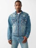 JIMMY ROPE STITCH OVERSIZED DENIM JACKET