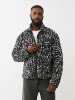 LEOPARD MOCKNECK SHERPA JACKET