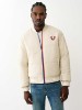 TWO-TONE ZIP PUFFER JACKET