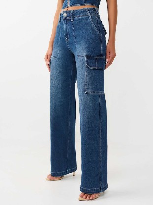 DENIM CARGO STRAIGHT PANT