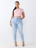 PLUS JENNIE MID RISE FLAP CURVY SKINNY JEAN