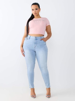 PLUS JENNIE MID RISE FLAP CURVY SKINNY JEAN