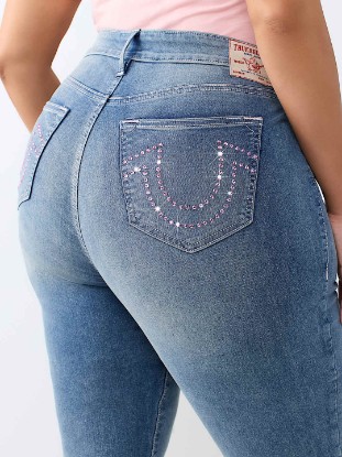 PLUS JENNIE MID RISE CRYSTAL CURVY SKINNY JEAN