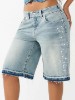 JESSIE MID RISE BIG T FLAP BAGGY JORT