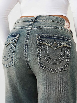 PLUS JESSIE MID RISE SUPER T SUPER BAGGY JEAN
