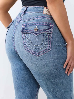 PLUS BILLIE MID RISE SUPER T FLAP STRAIGHT JEAN