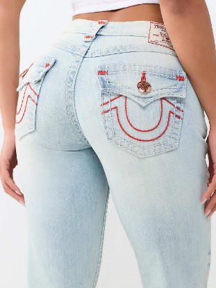 BILLIE MID RISE SUPER T FLAP STRAIGHT JEAN