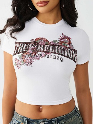 CRYSTAL SNAKE BABY TEE