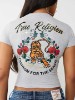 TIGER LOGO RELAXED SHRUNKEN TEE