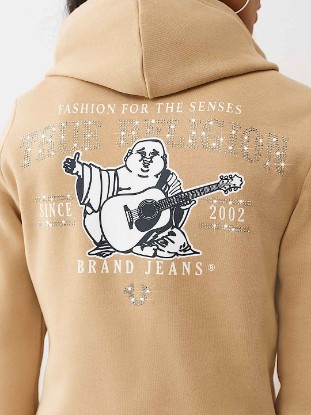 CRYSTAL LOGO ZIP HOODIE