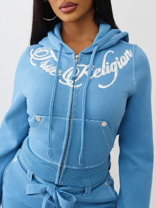 SHRUNKEN BIG T ZIP UP HOODIE