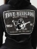 VELOUR CRYSTAL SHRUNKEN ZIP HOODIE