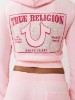 CRYSTAL HORSESHOE VELOUR SHRUNKEN ZIP HOODIE