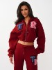 CRYSTAL PATCH GIRLFRIEND ZIP HOODIE