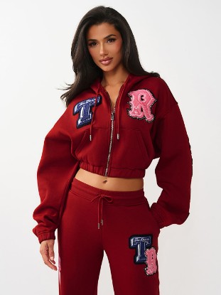 CRYSTAL PATCH GIRLFRIEND ZIP HOODIE