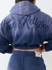 SUPER T WASHED RELAXED GIRLFRIEND ZIP HOODIE