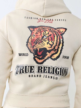 TIGER SHRUNKEN ZIP HOODIE