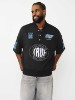SHORT SLEEVE OVERSIZED SPORT SWEATSHIRT