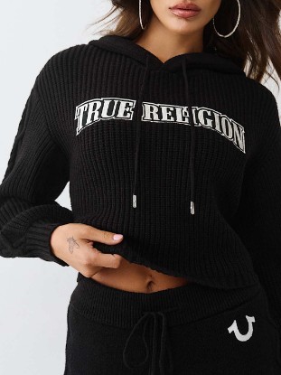 EMBROIDERED PULLOVER SWEATER HOODIE