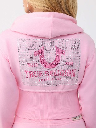 BIG T HIGH WAISTBAND ZIP HOODIE