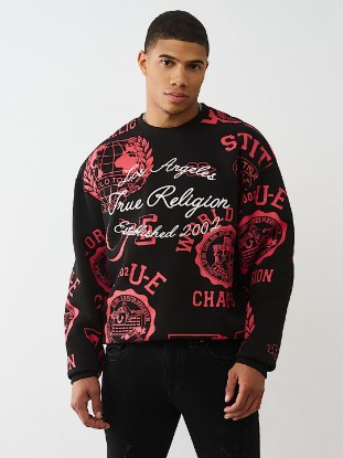 ALLOVER LOGO PRINT SWEATSHIRT